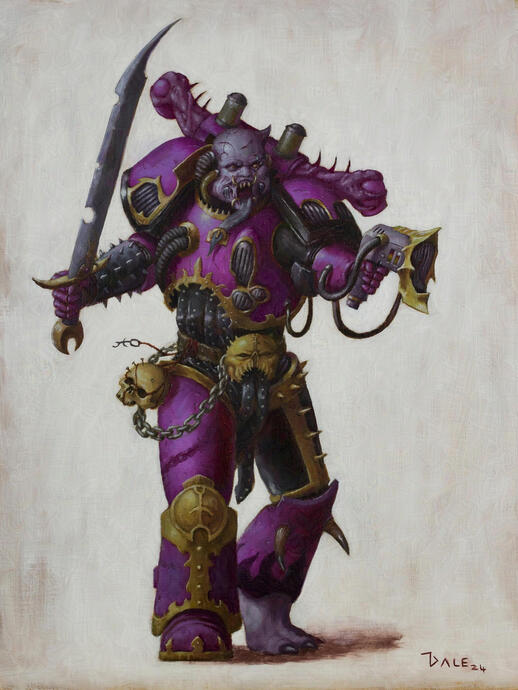 Emperors Children noise marine. oils on panel 12x16"